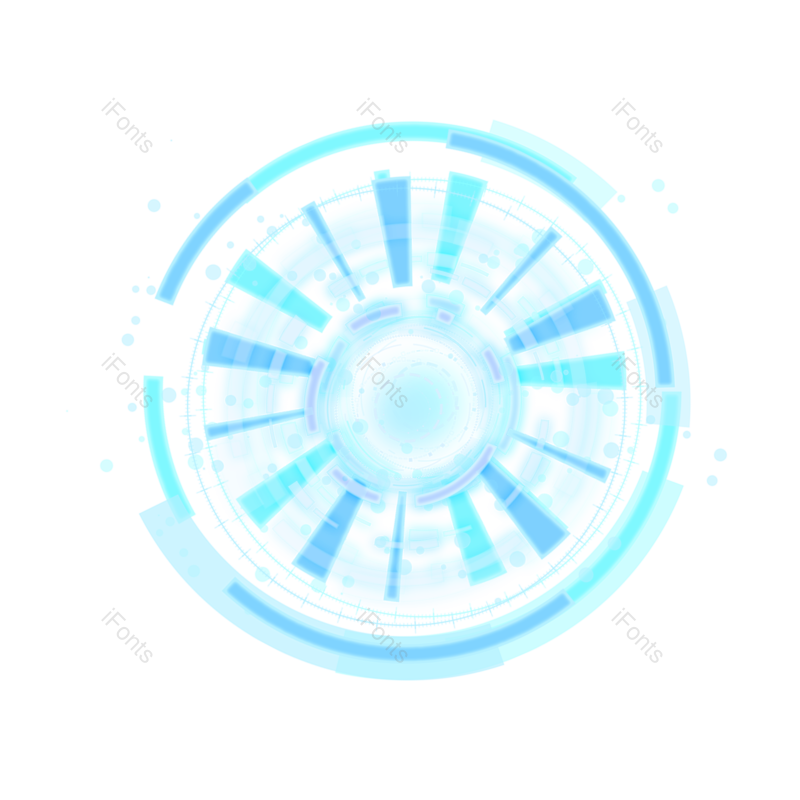 光效图片,科技元素,蓝色PNG,科技感免抠素材